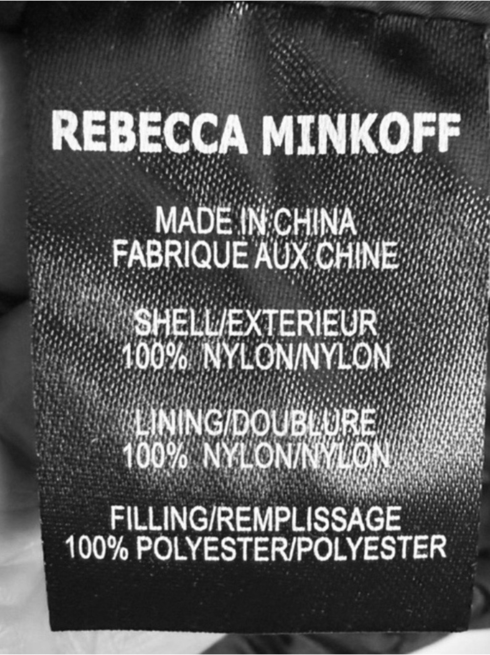 Rebecca Minkoff Black Quilted Puffer Jacket with Rib Trim - Picture 5 of 8